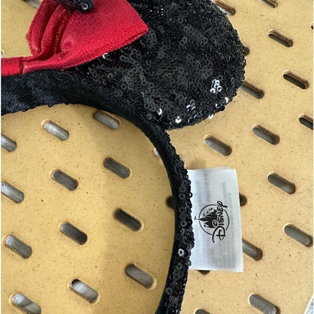 Disney Parks sequin Classic Bow Minnie Mouse sets of 2 Hair HeadBands‎